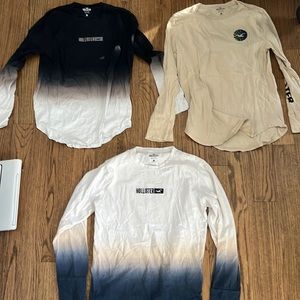 Set of 3 Hollister long sleeve tees